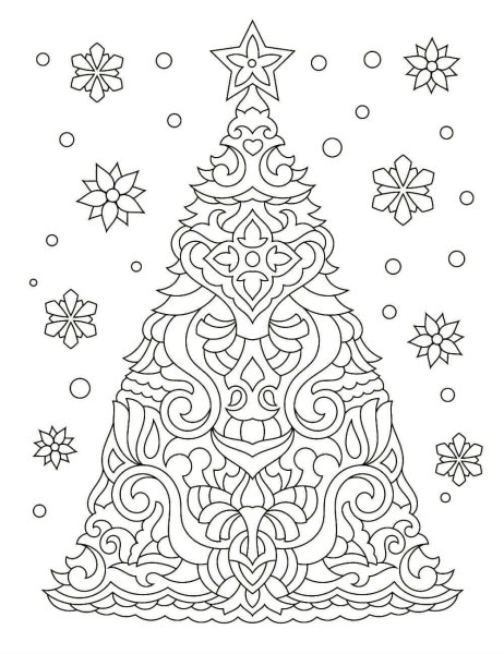 Елочные игрушки раскраска
