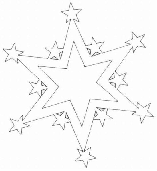 Трафареты на окна новогодние звезды