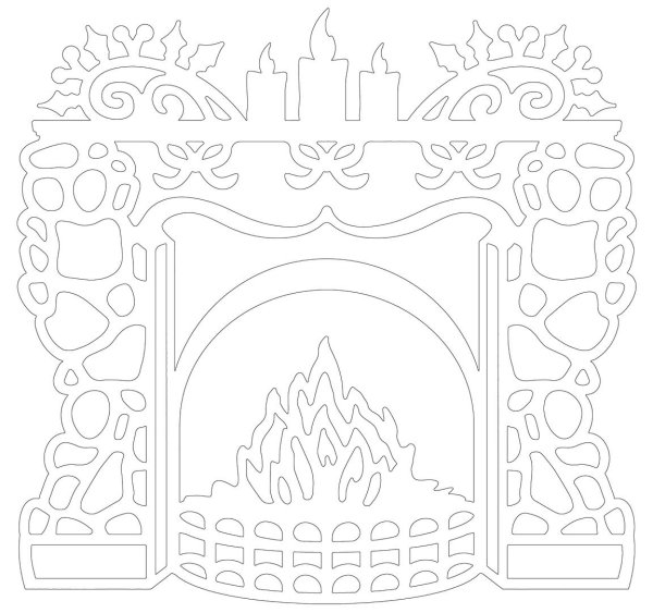 Вытынанки камин
