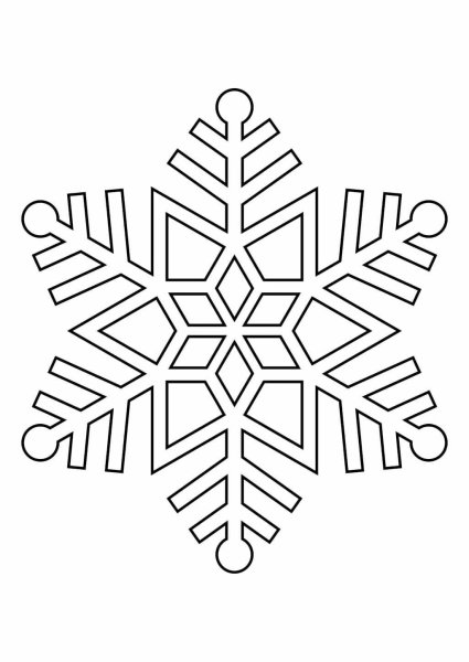 Снежинка раскраска