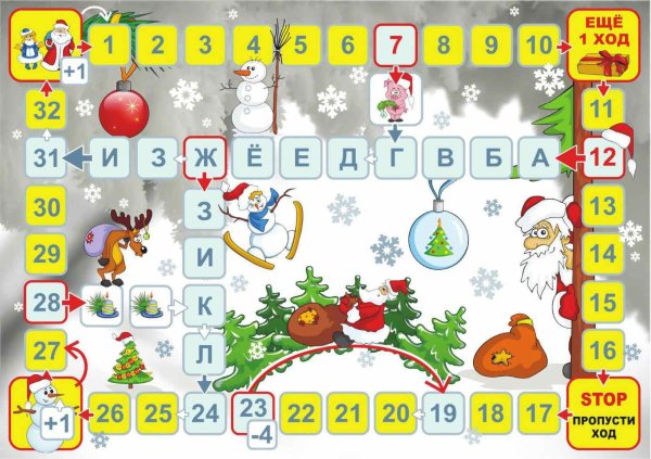 Игра ходилка новый год