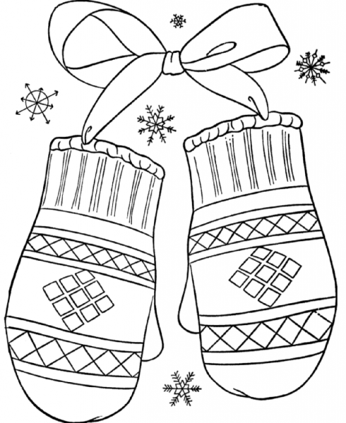 Зимняя раскраска