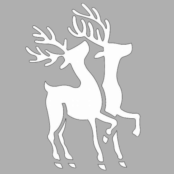 Трафарет оленя для вырезания