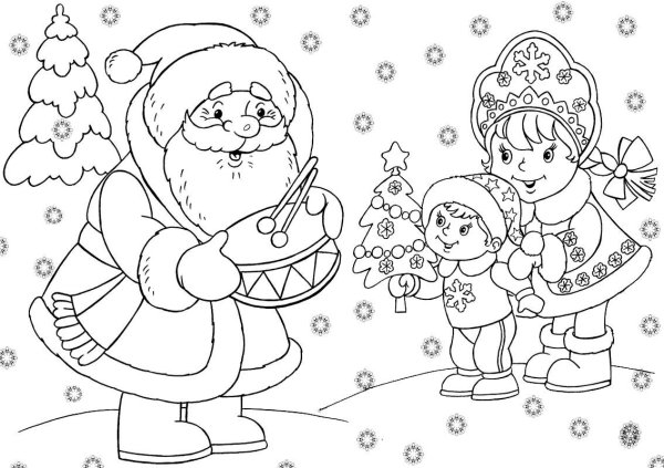 Новогодняя раскраска