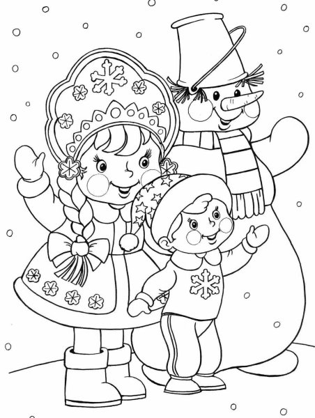 Новогодняя раскраска
