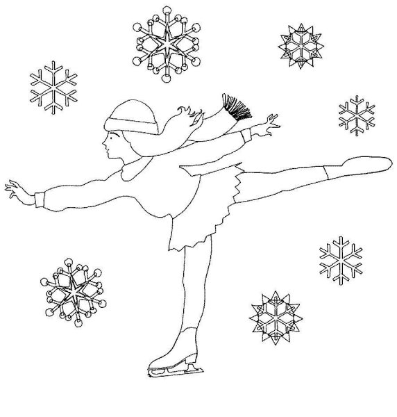 Рисунок на тему катание на коньках