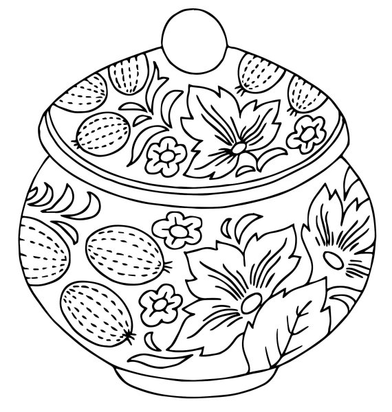Хохлома раскраска