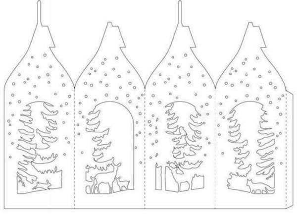 Трафареты объемные новогодние (46 фото)