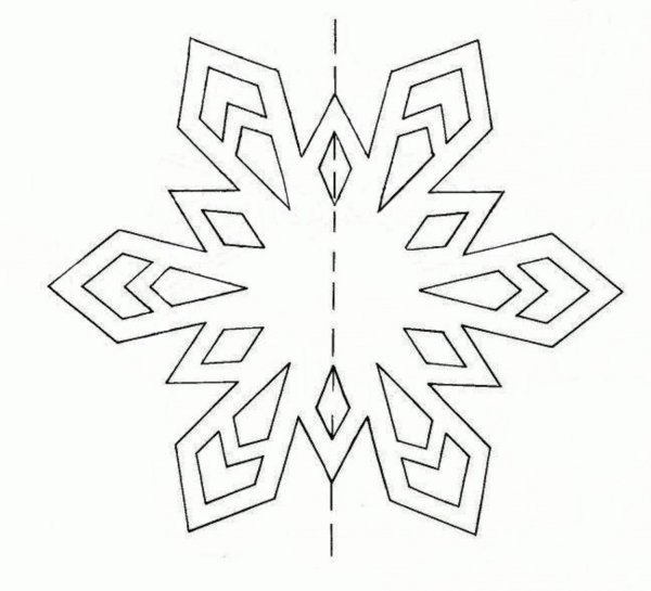 Трафарет «снежинки»