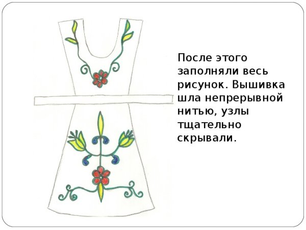 Татарский фартук рисунок