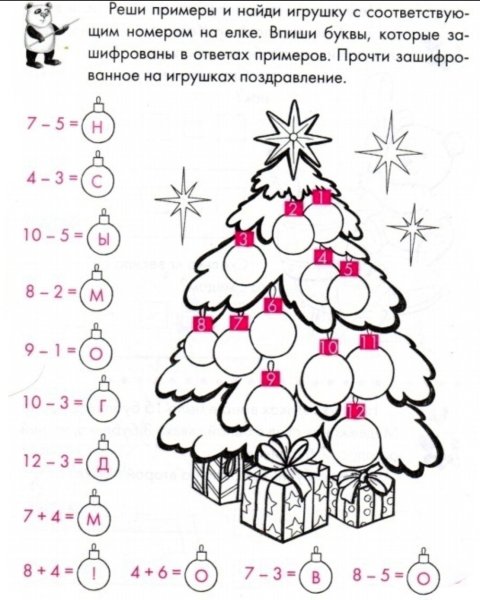 Веселые цифры для раскрашивания