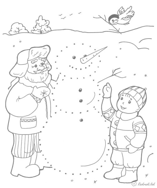 Зима задания для детей