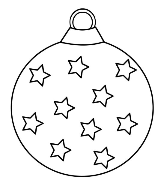 Новогодний шар шаблон