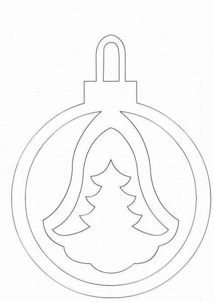 Новогодние шарики раскраска