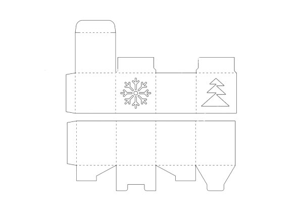 Раскладка коробочки из бумаги