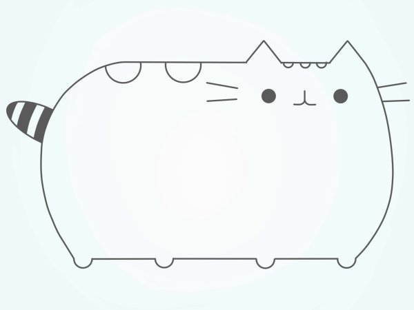 Рисунок кота для срисовки лёгкие