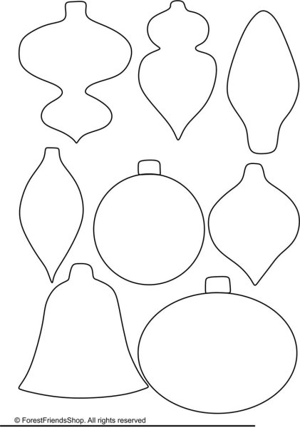 Новогодний шар раскраска
