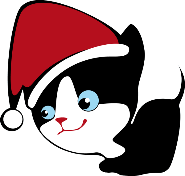Новогодние мультяшные котята