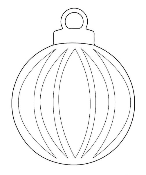 Новогодний шар шаблон