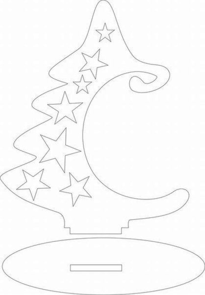 Раскраска елочка Новогодняя