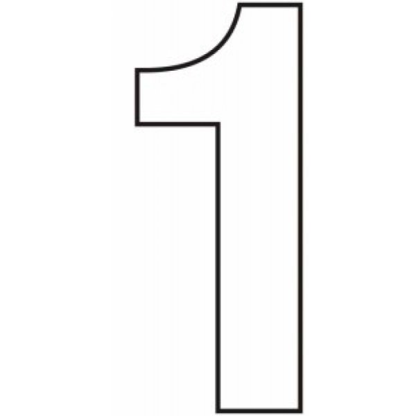 Цифра 1 трафарет
