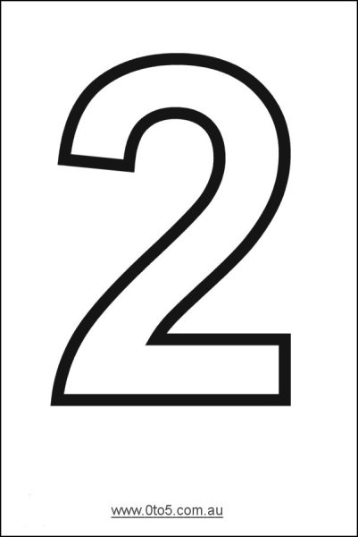 Цифра 2 трафарет