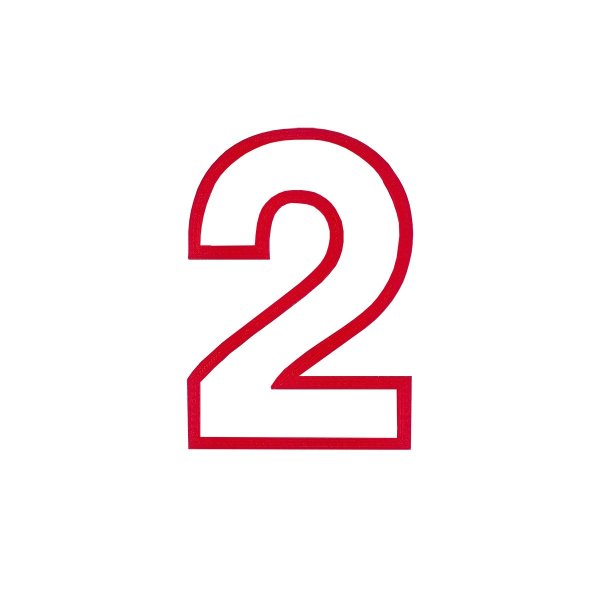 Цифра 2 трафарет