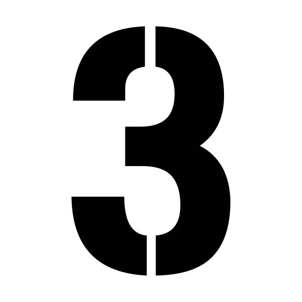 Трафаретная цифра 3