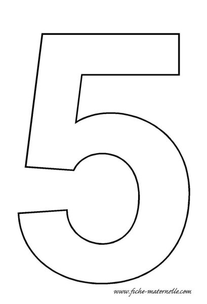 Цифра 5 трафарет