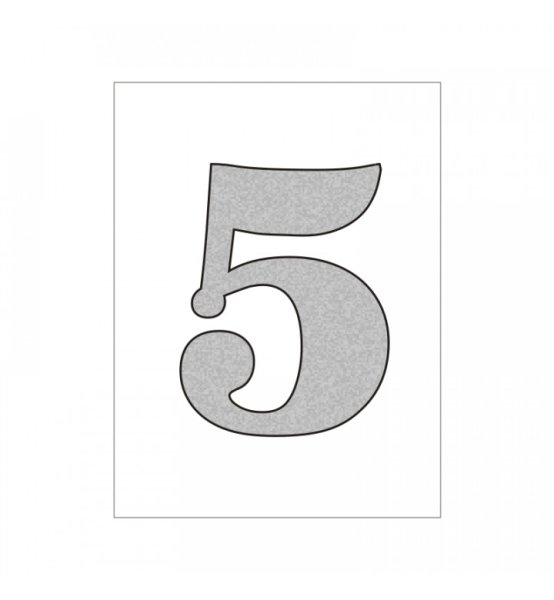 Цифра 5 трафарет