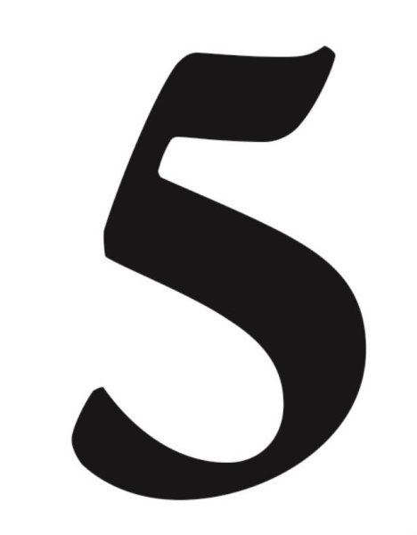 Цифра 5 трафарет красивая