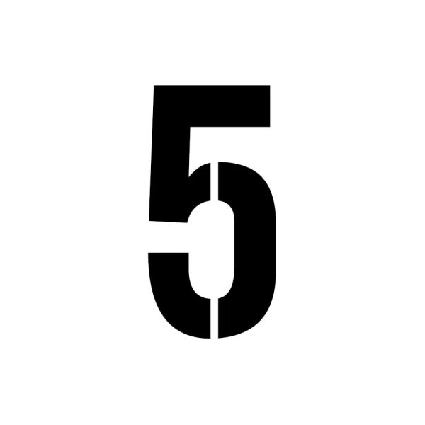Трафаретная цифра 5