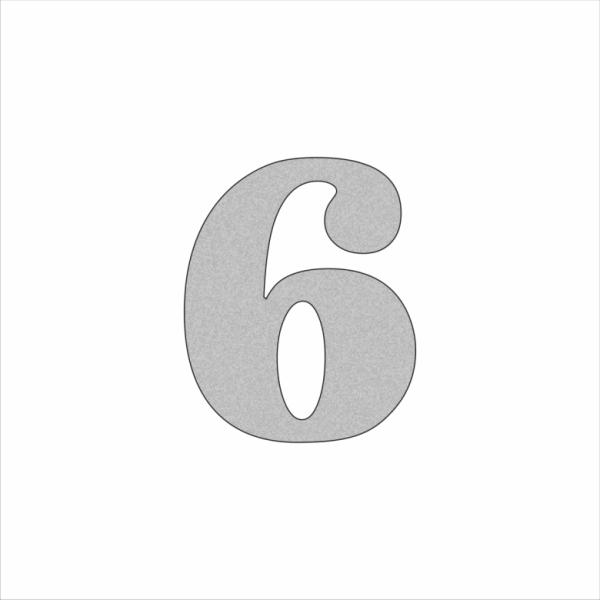 Цифра 6 трафарет для торта