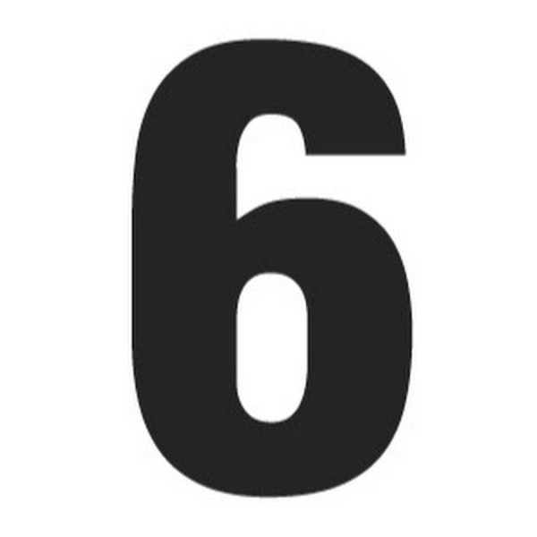 Цифра 6 трафарет