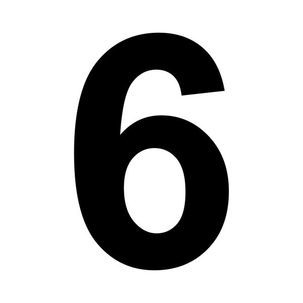 Цифра 6 трафарет