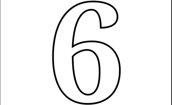 Цифра 6 раскраска