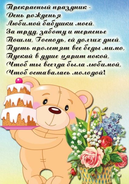 Поздравления с днем рождения бабушке 💐 – бесплатные пожелания на Pozdravim