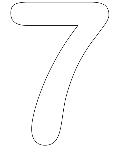 Трафарет для торта цифра 7