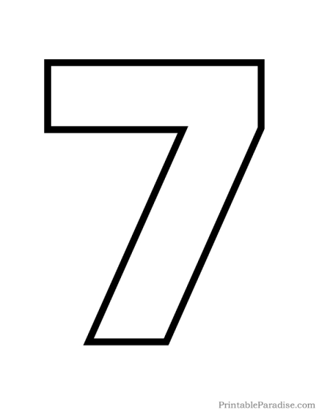Печатная цифра 7