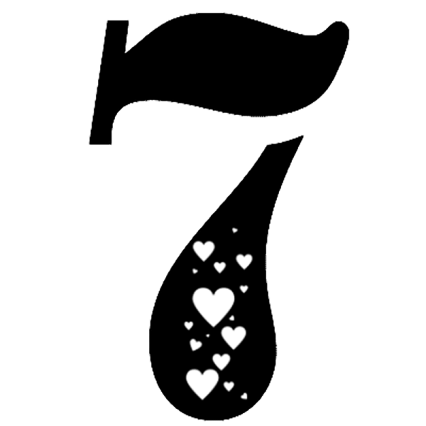 Цифра 7 трафарет