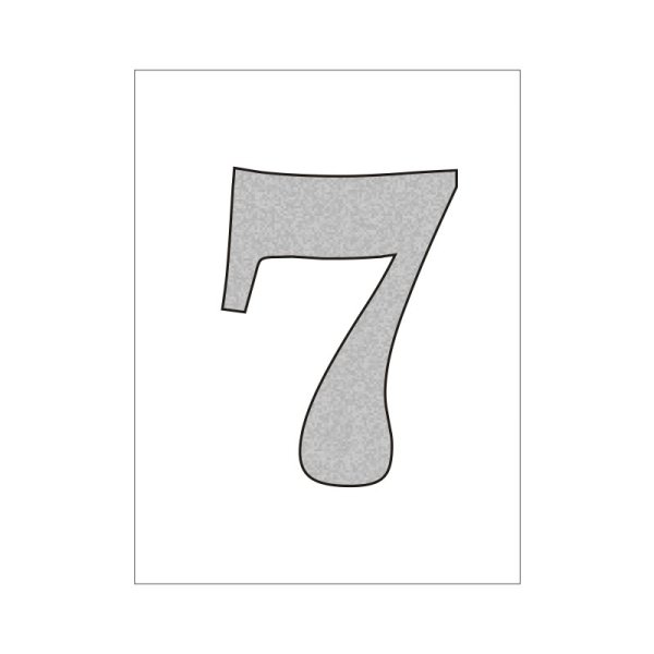 Трафарет для торта цифра 7