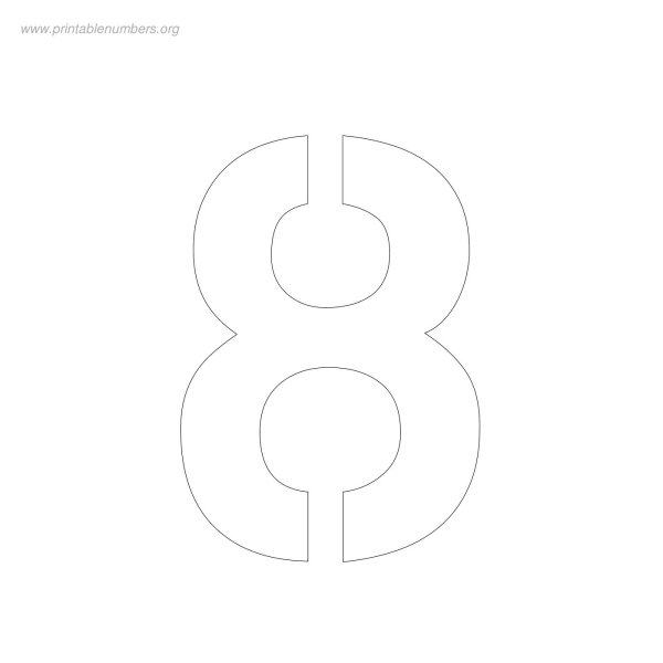 Цифра 8 трафарет