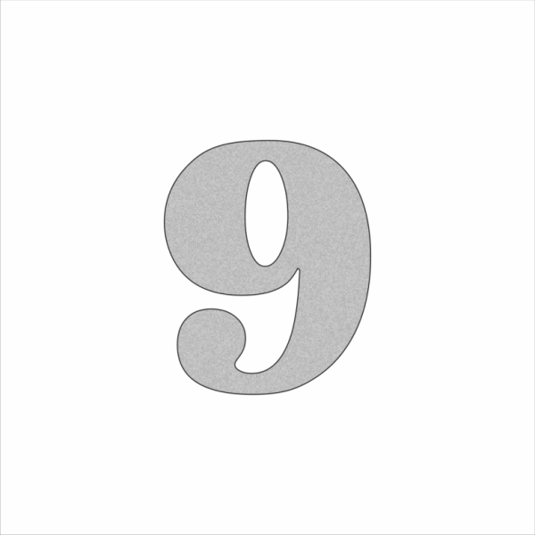 Цифра 9 для торта трафарет