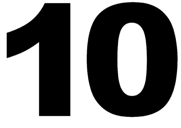 Оригинальная цифра 10