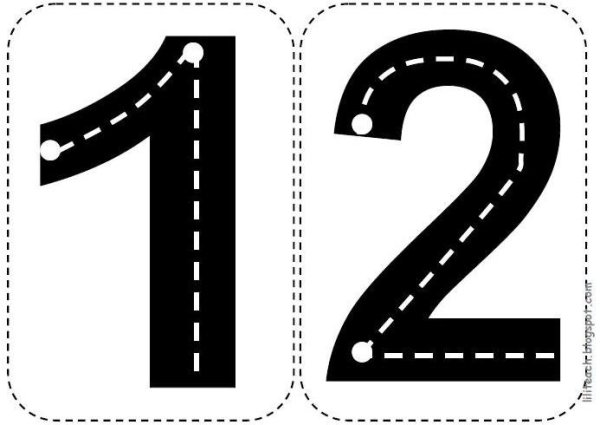 Цифра 12 трафарет для торта
