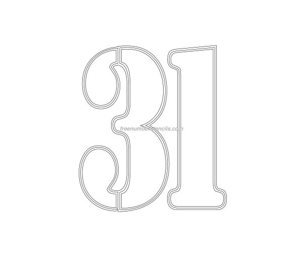 Цифра 13 трафарет для торта