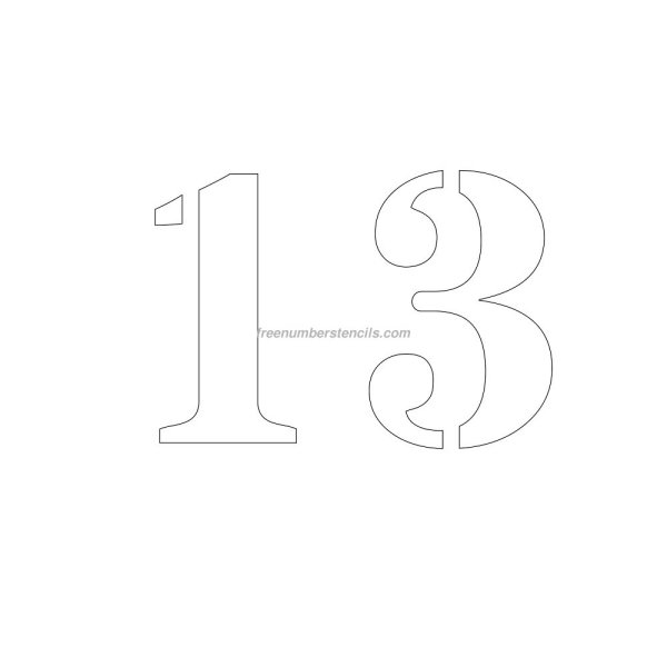 Цифра 13 трафарет для торта