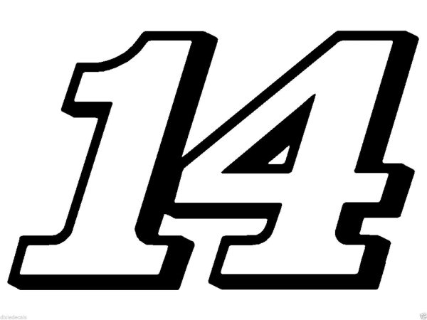 Цифра 14 трафарет для торта