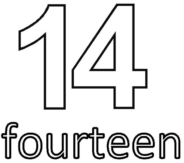 Fourteen раскраска