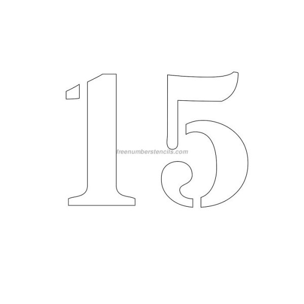 Цифра 15 трафарет для вырезания